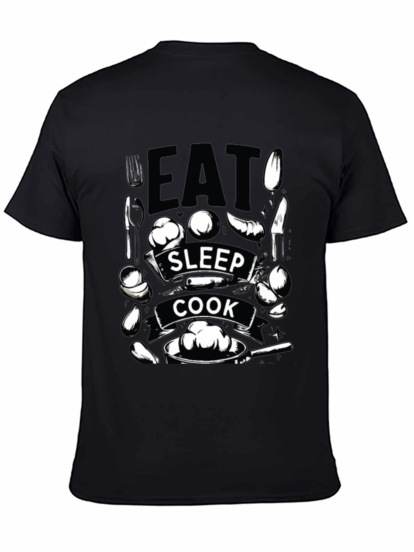 Eat Sleep Cook T-Shirt - Foodie Gift