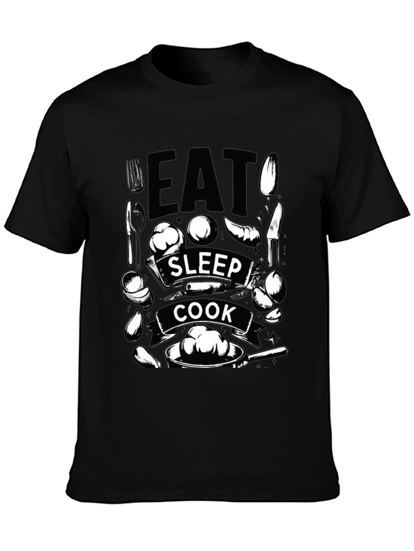 Eat Sleep Cook T-Shirt - Foodie Gift