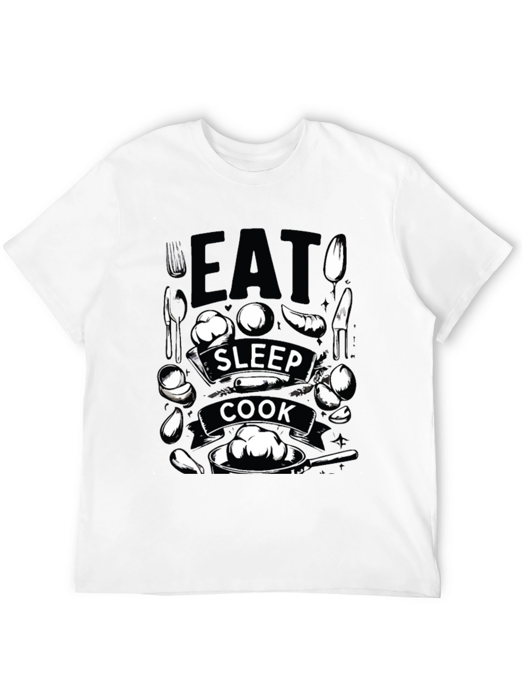 Eat Sleep Cook T-Shirt - Foodie Gift