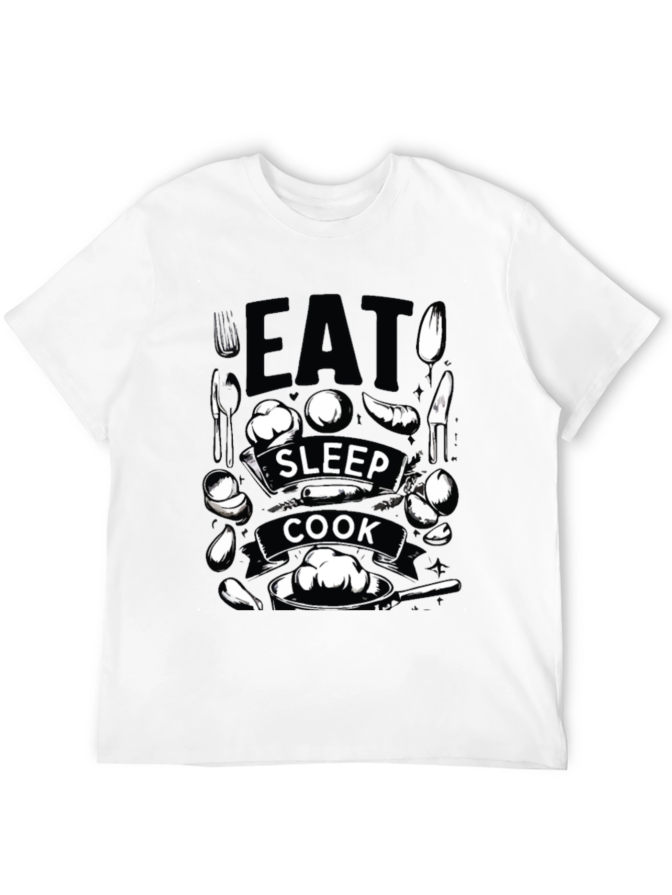 Eat Sleep Cook T-Shirt - Foodie Gift