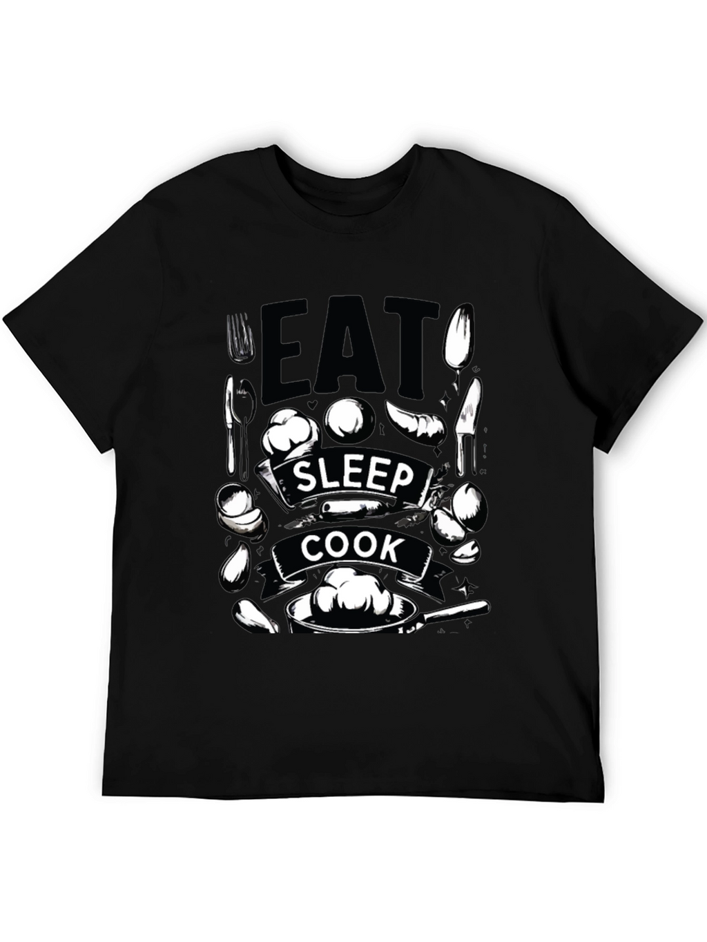Eat Sleep Cook T-Shirt - Foodie Gift