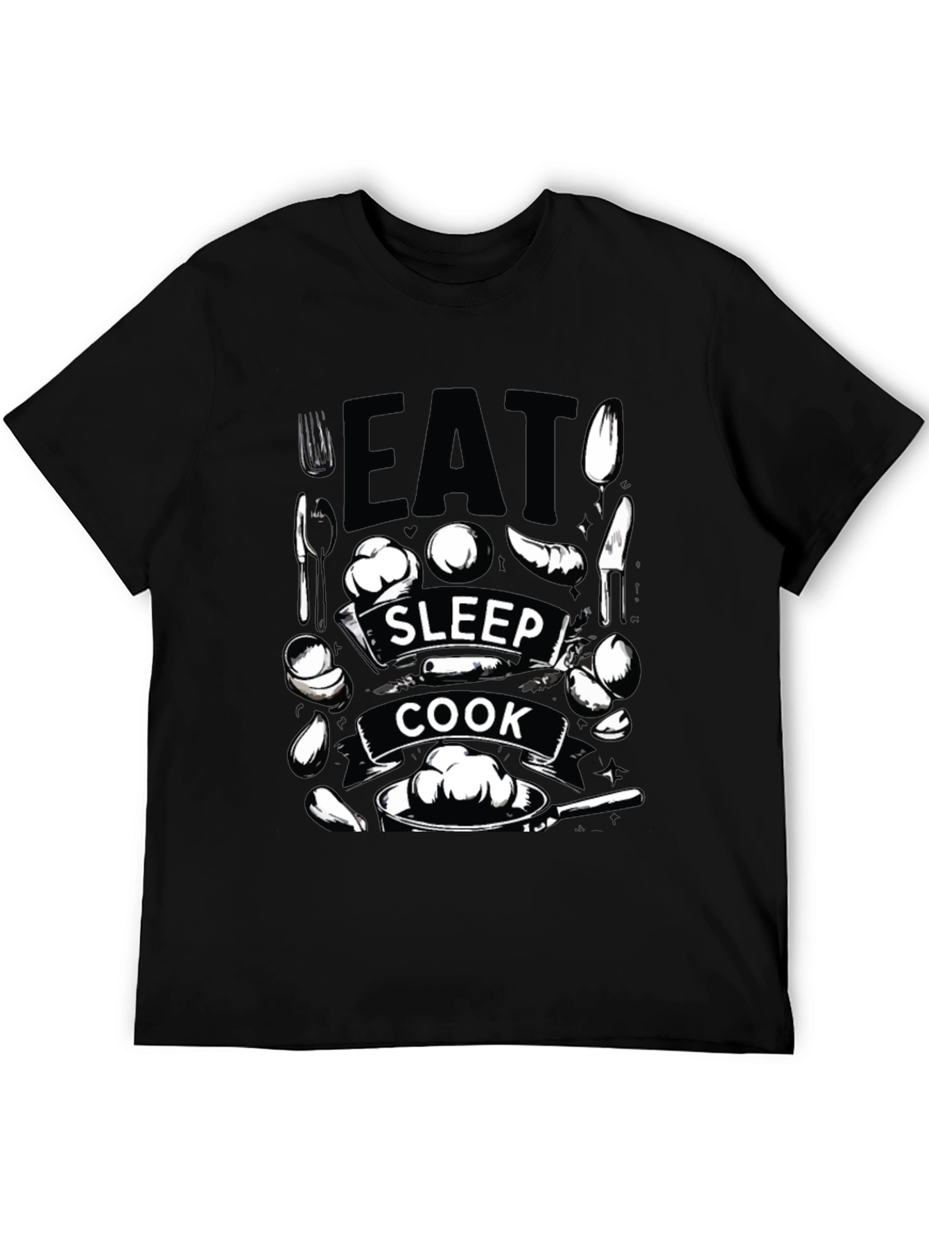 Eat Sleep Cook T-Shirt - Foodie Gift