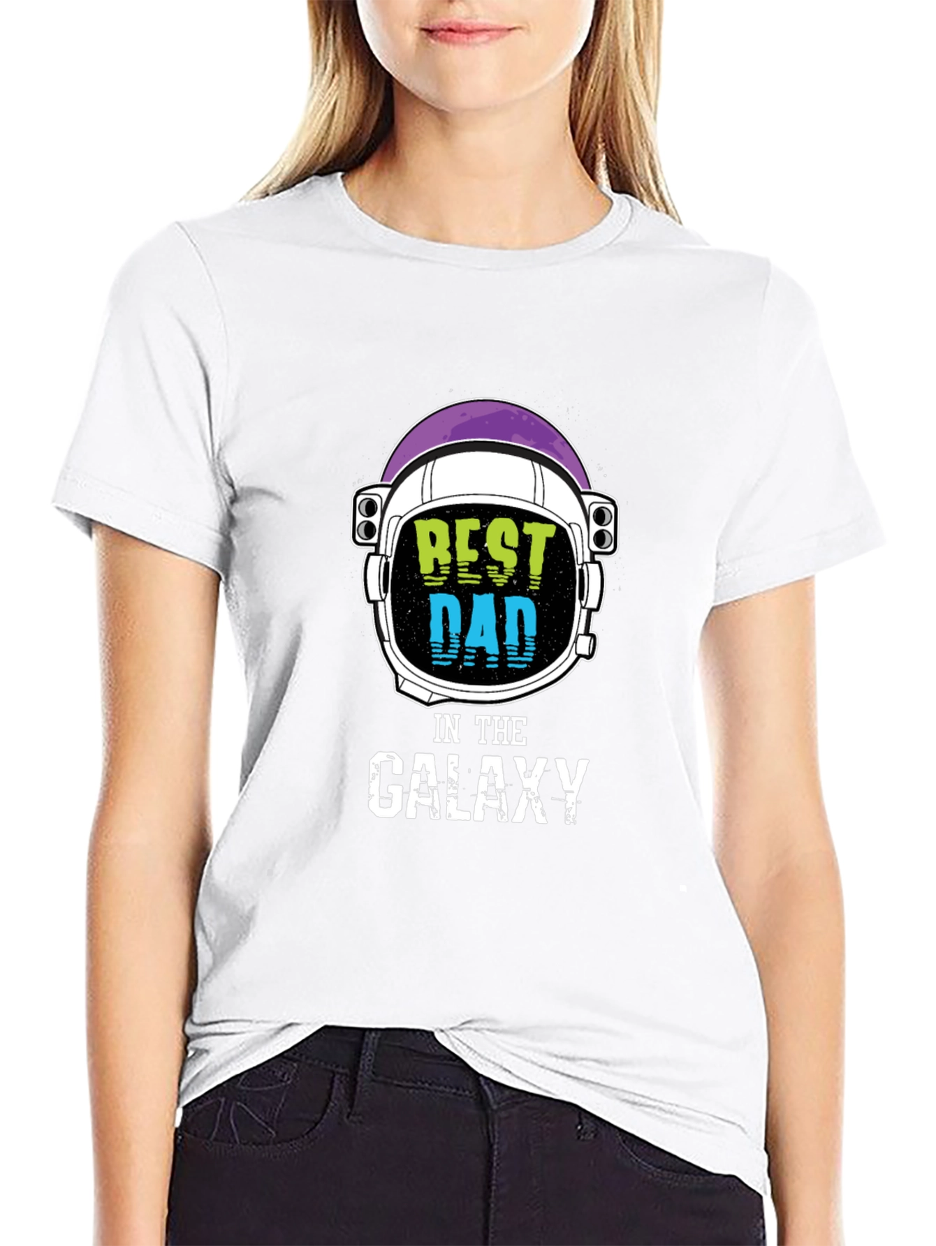 Best Dad in the Galaxy Black T-Shirt