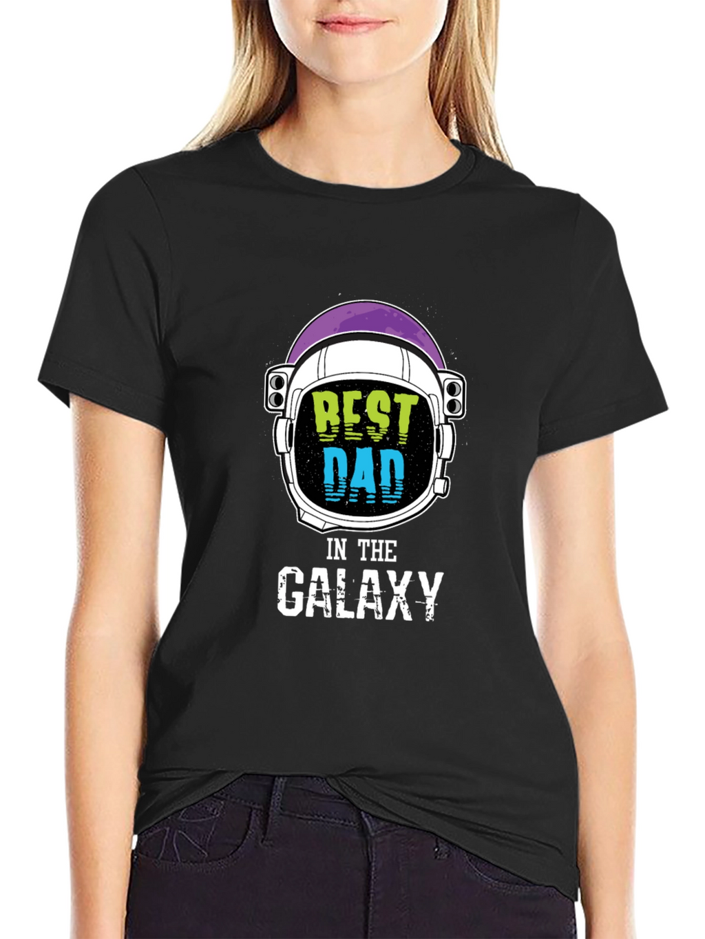 Best Dad in the Galaxy Black T-Shirt
