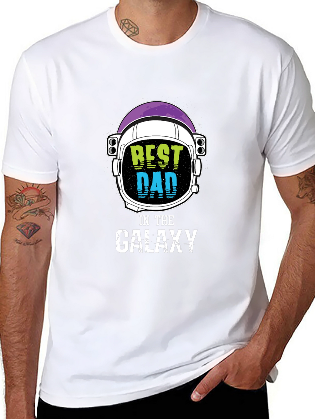 Best Dad in the Galaxy Black T-Shirt