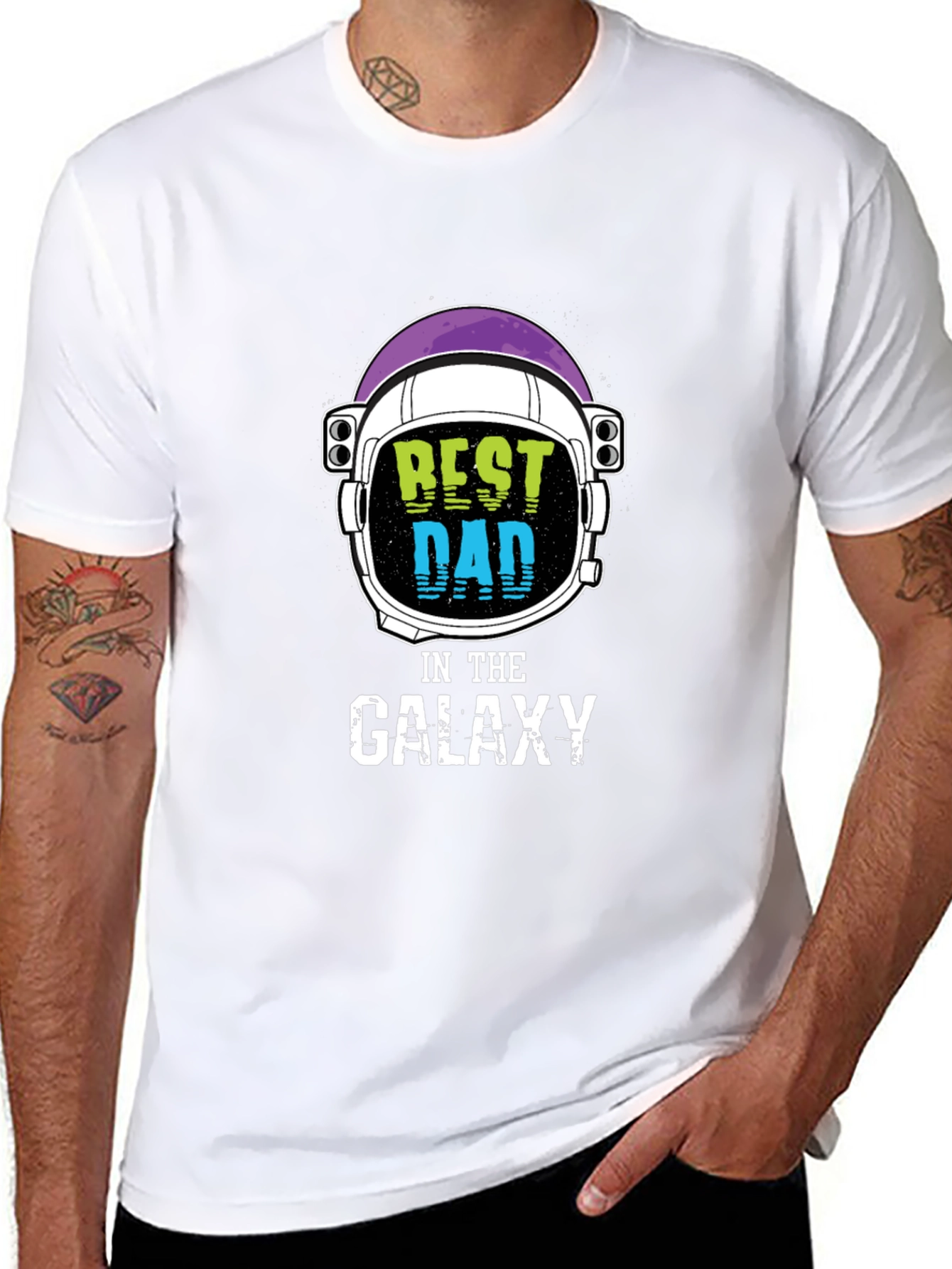 Best Dad in the Galaxy Black T-Shirt