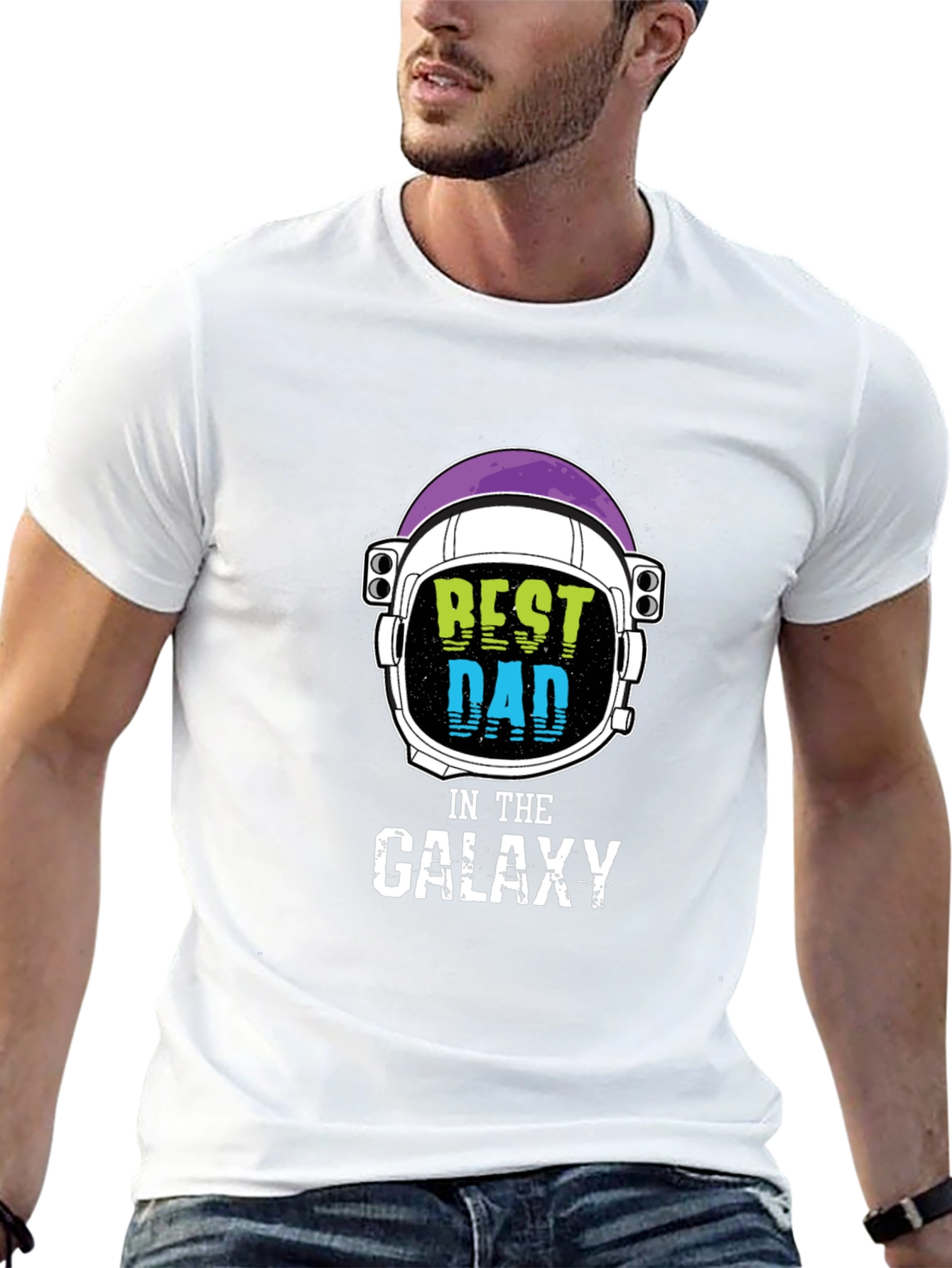 Best Dad in the Galaxy Black T-Shirt