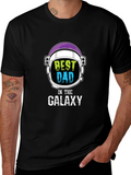 Best Dad in the Galaxy Black T-Shirt