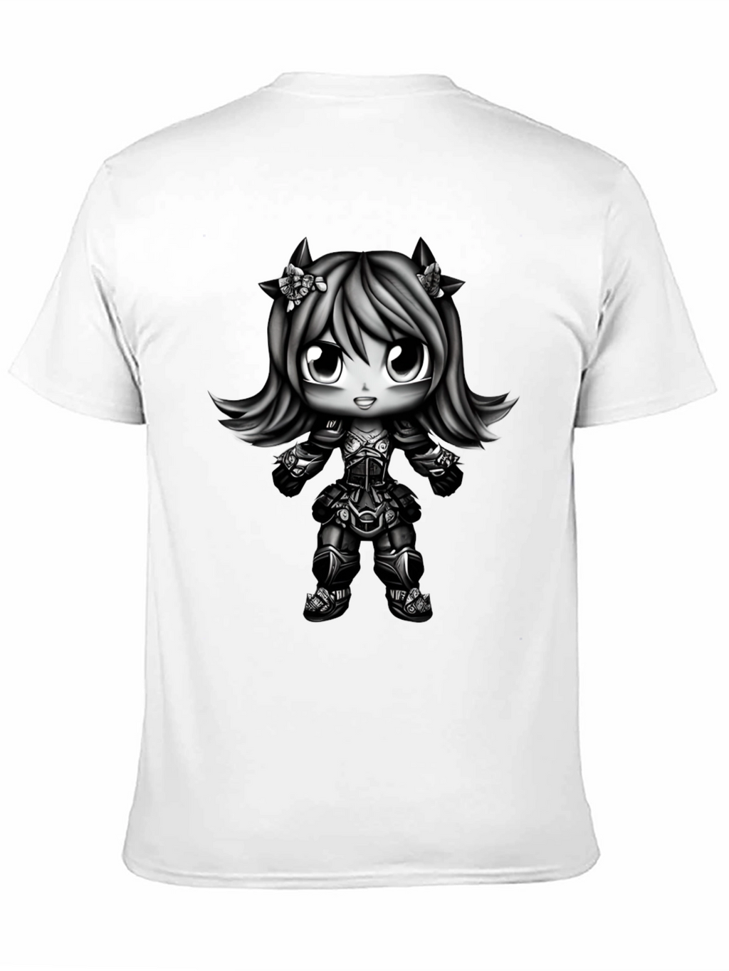 Anime Girl Graphic Black T-Shirt