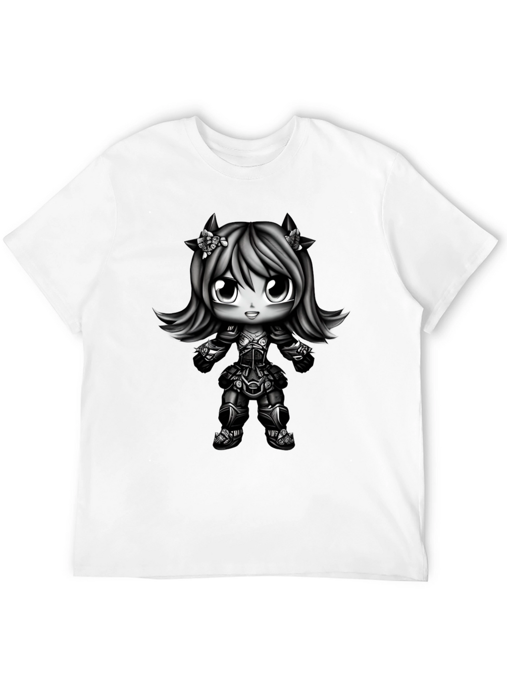 Anime Girl Graphic Black T-Shirt