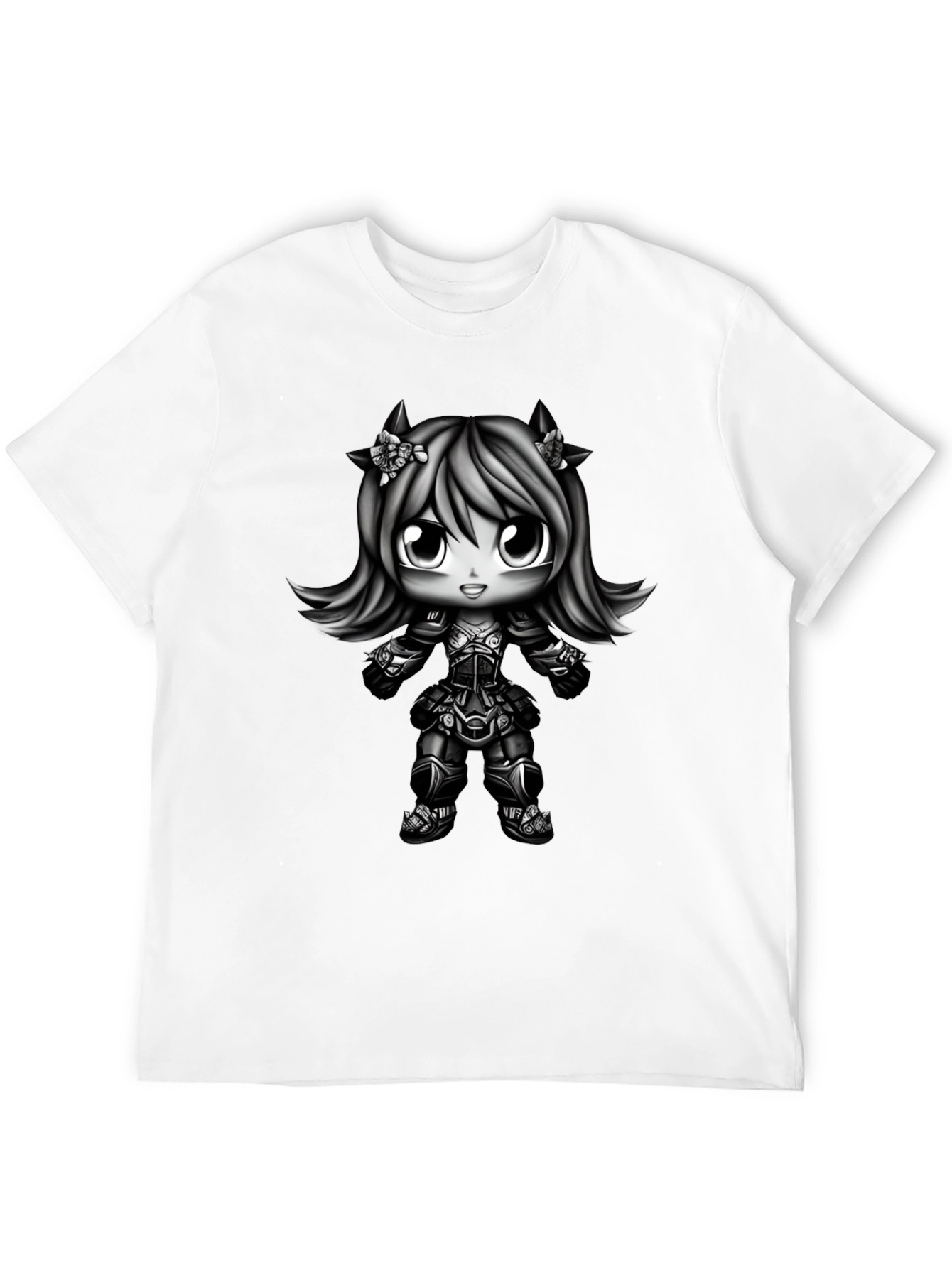 Anime Girl Graphic Black T-Shirt