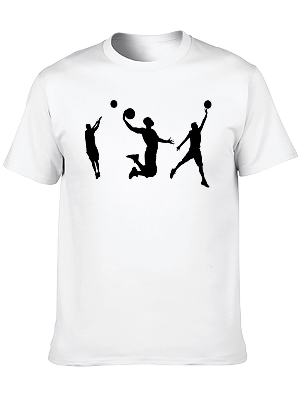 Black Basketball Silhouette Graphic T-Shirt