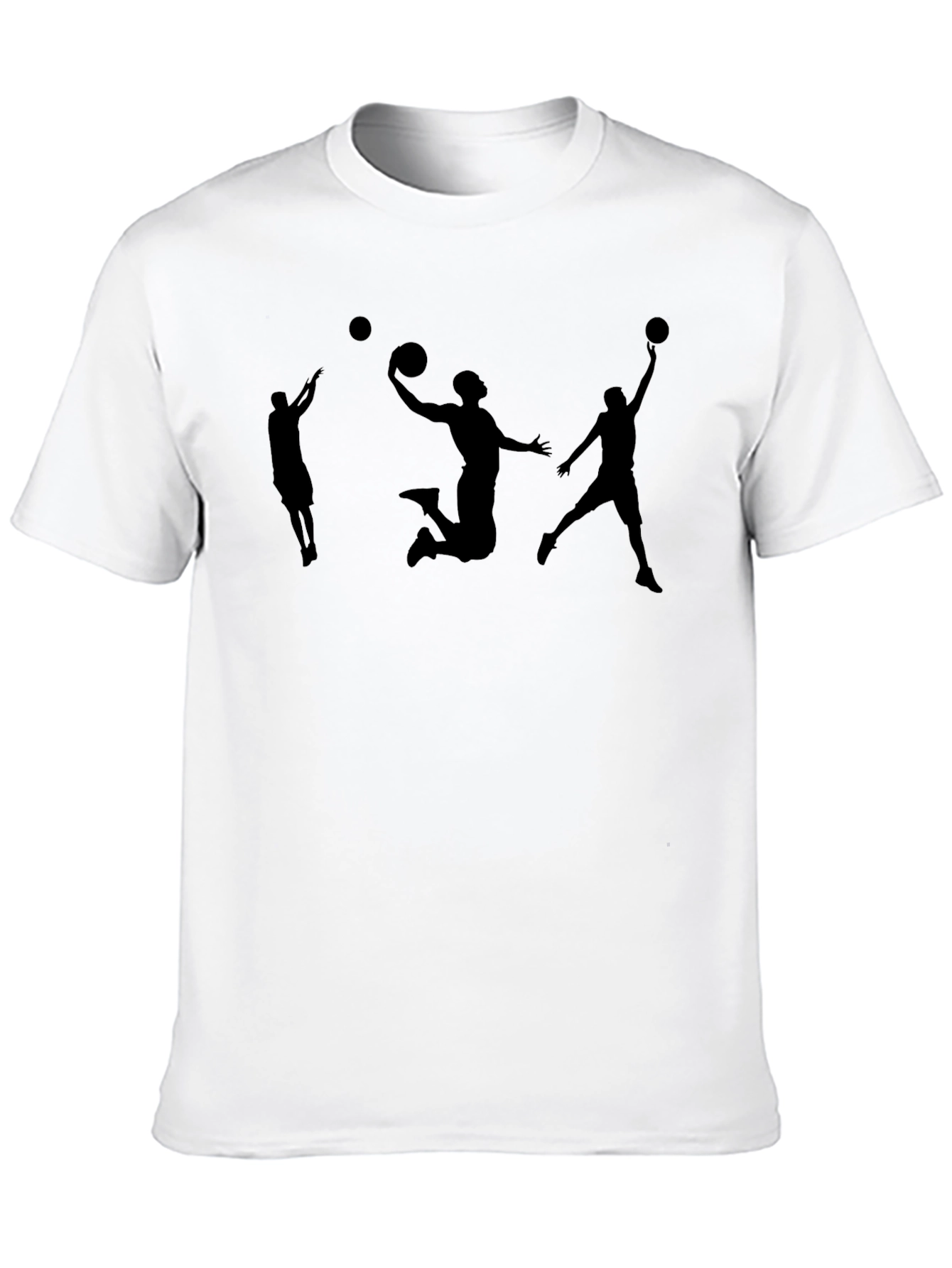 Black Basketball Silhouette Graphic T-Shirt