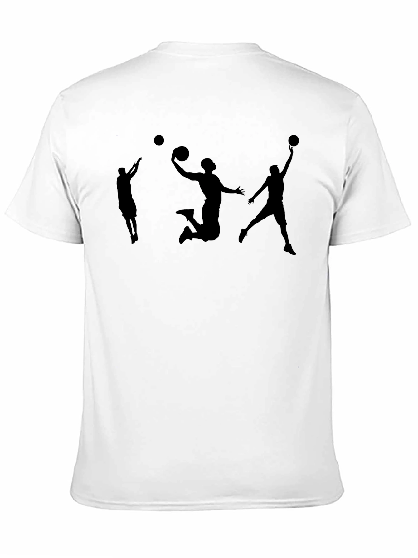 Black Basketball Silhouette Graphic T-Shirt