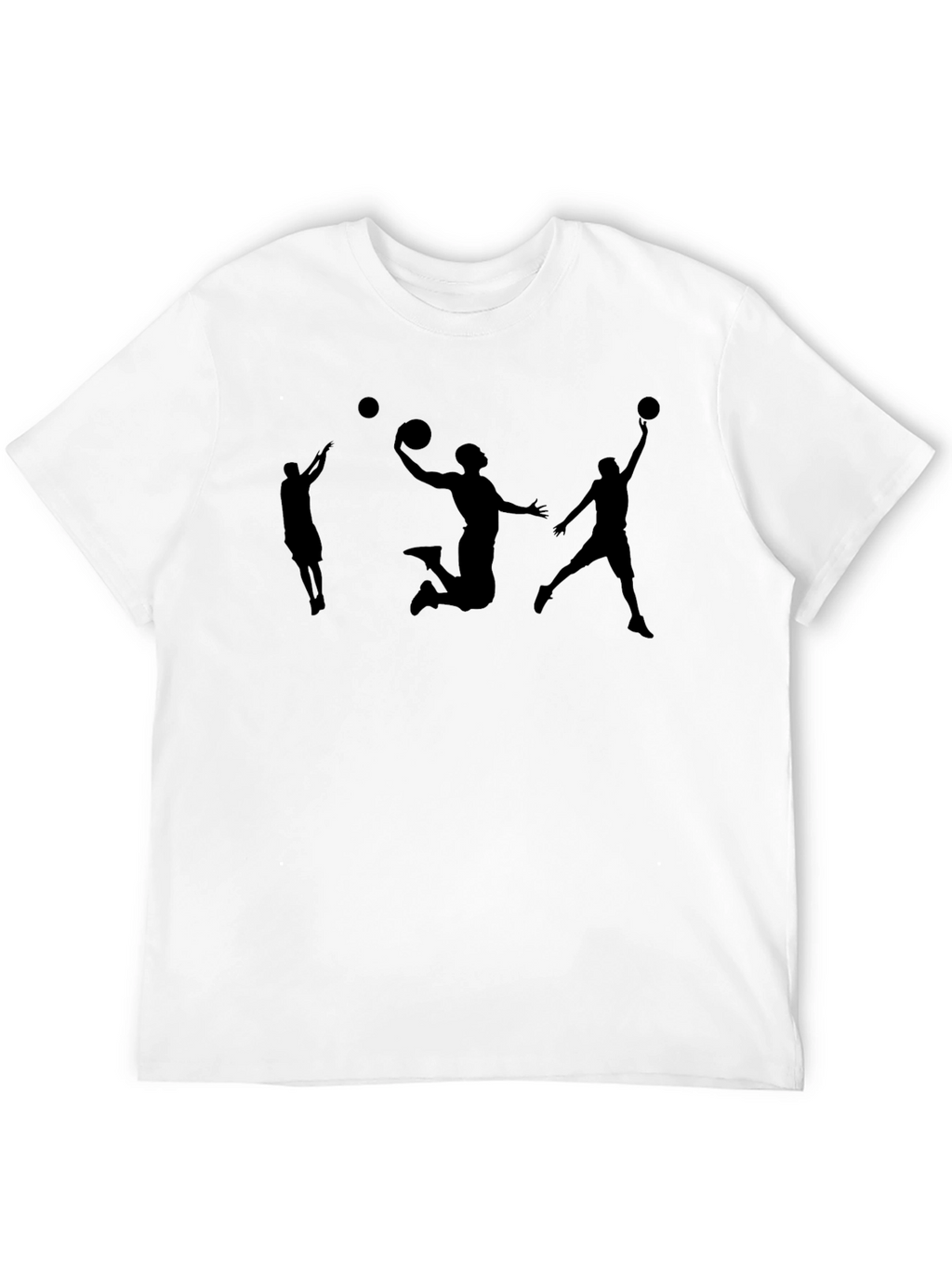 Black Basketball Silhouette Graphic T-Shirt