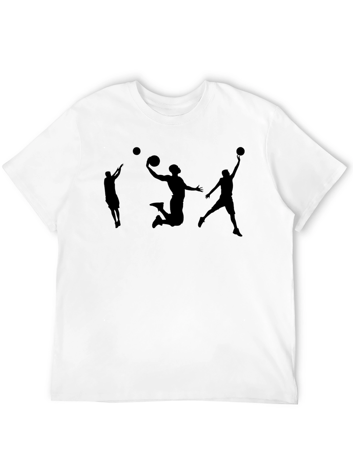 Black Basketball Silhouette Graphic T-Shirt