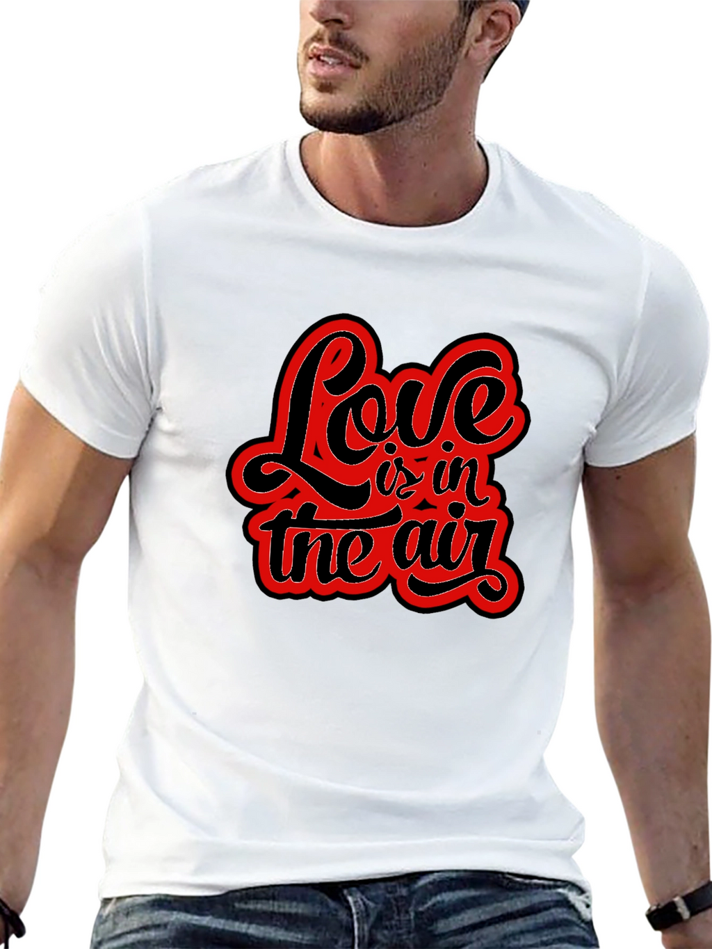 Love is in the Air Black Graphic Tee