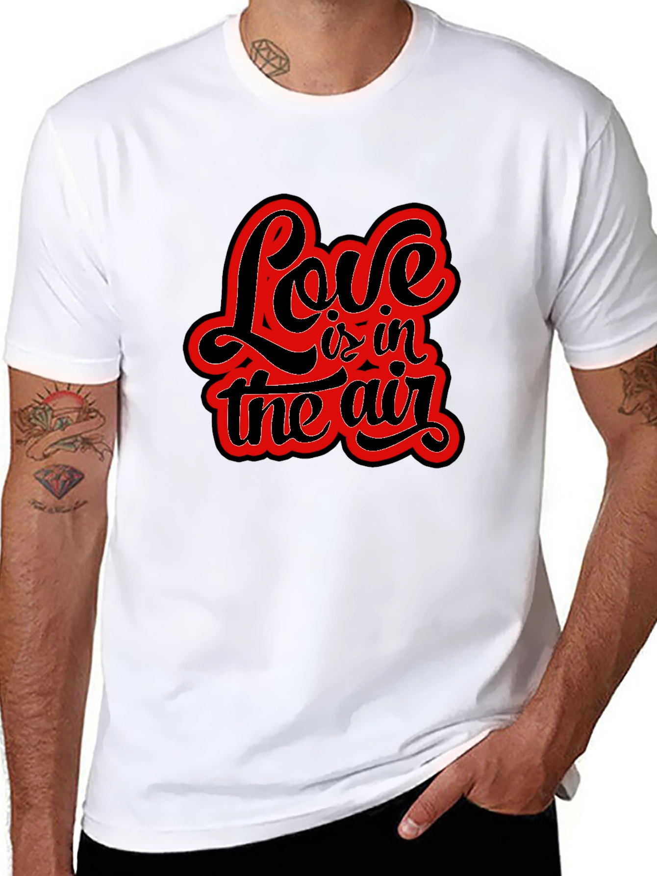 Love is in the Air Black Graphic Tee
