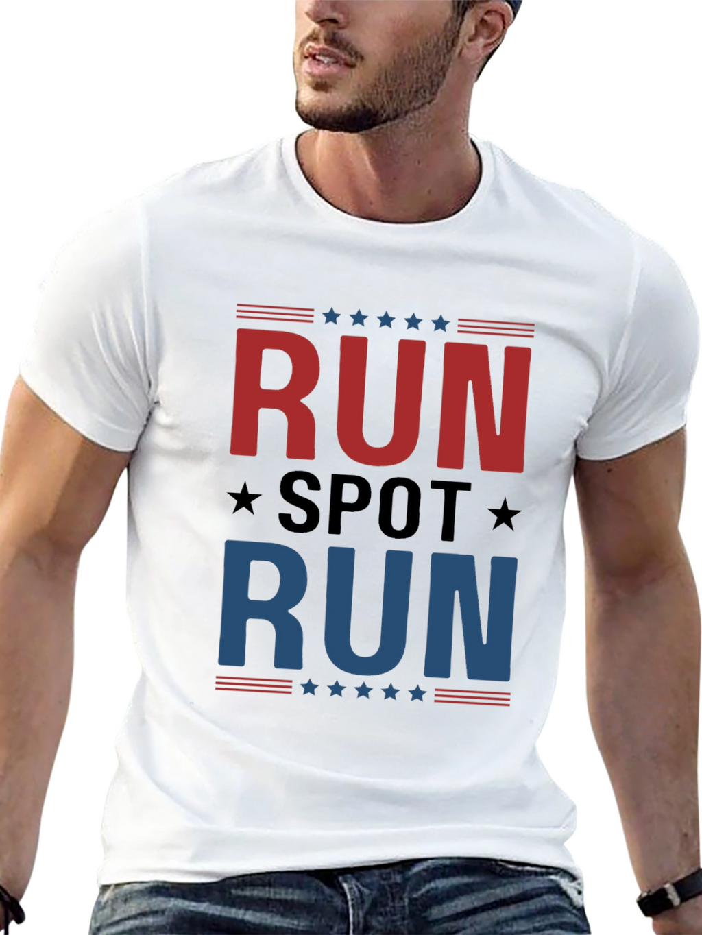 Run Spot Run Patriotic T-Shirt