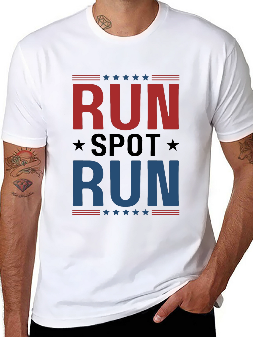Run Spot Run Patriotic T-Shirt