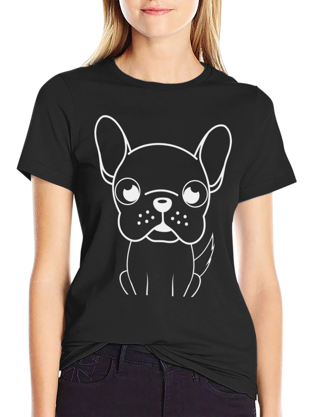Cool French Bulldog Graphic Black T-Shirt