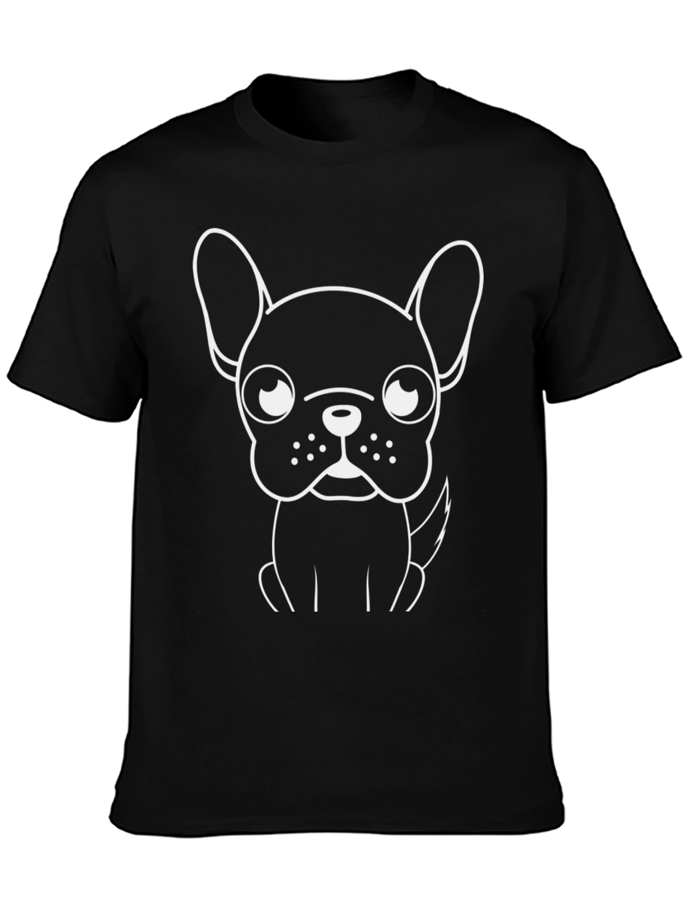 Cool French Bulldog Graphic Black T-Shirt
