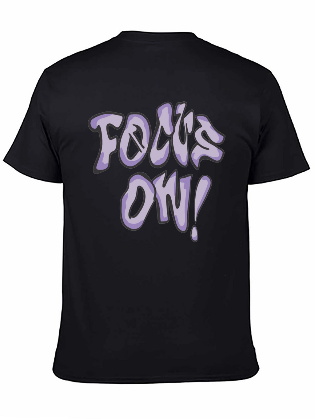 Focus On! Graphic Tee - Casual Black T-Shirt