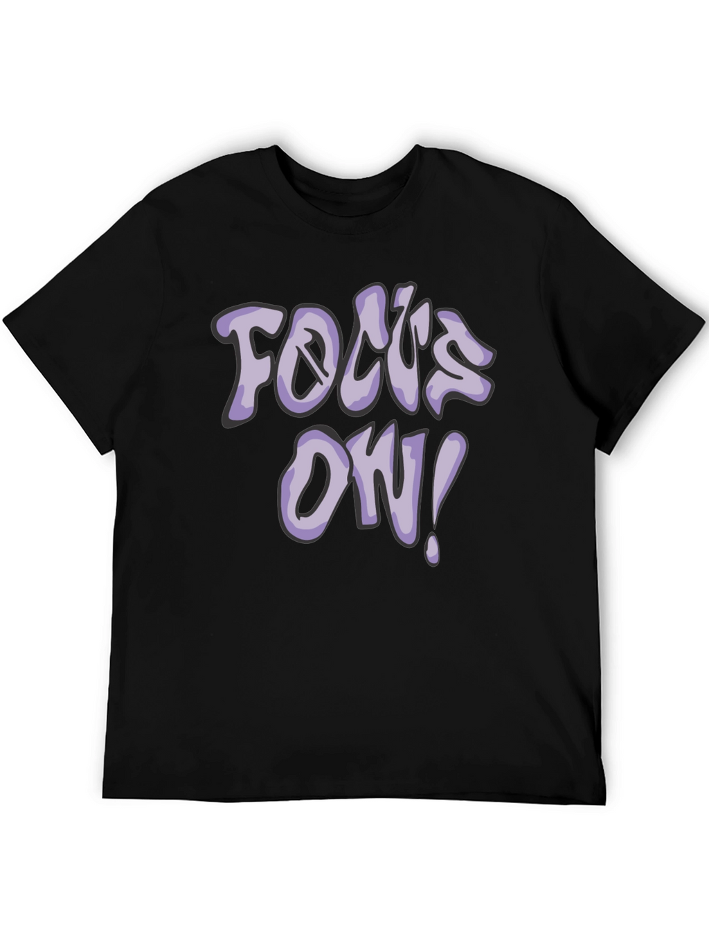 Focus On! Graphic Tee - Casual Black T-Shirt