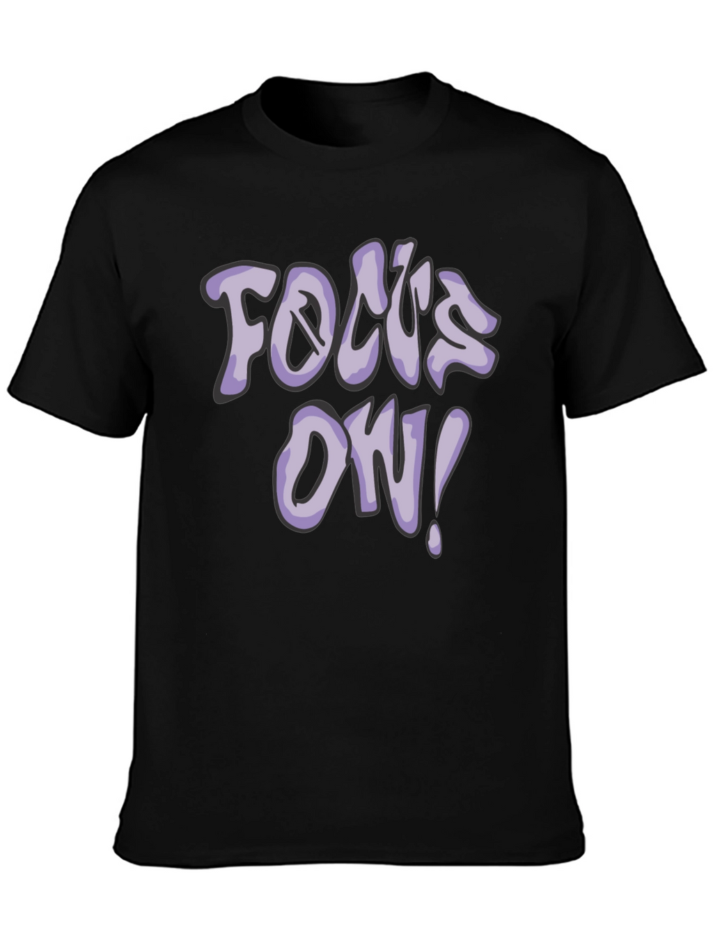 Focus On! Graphic Tee - Casual Black T-Shirt