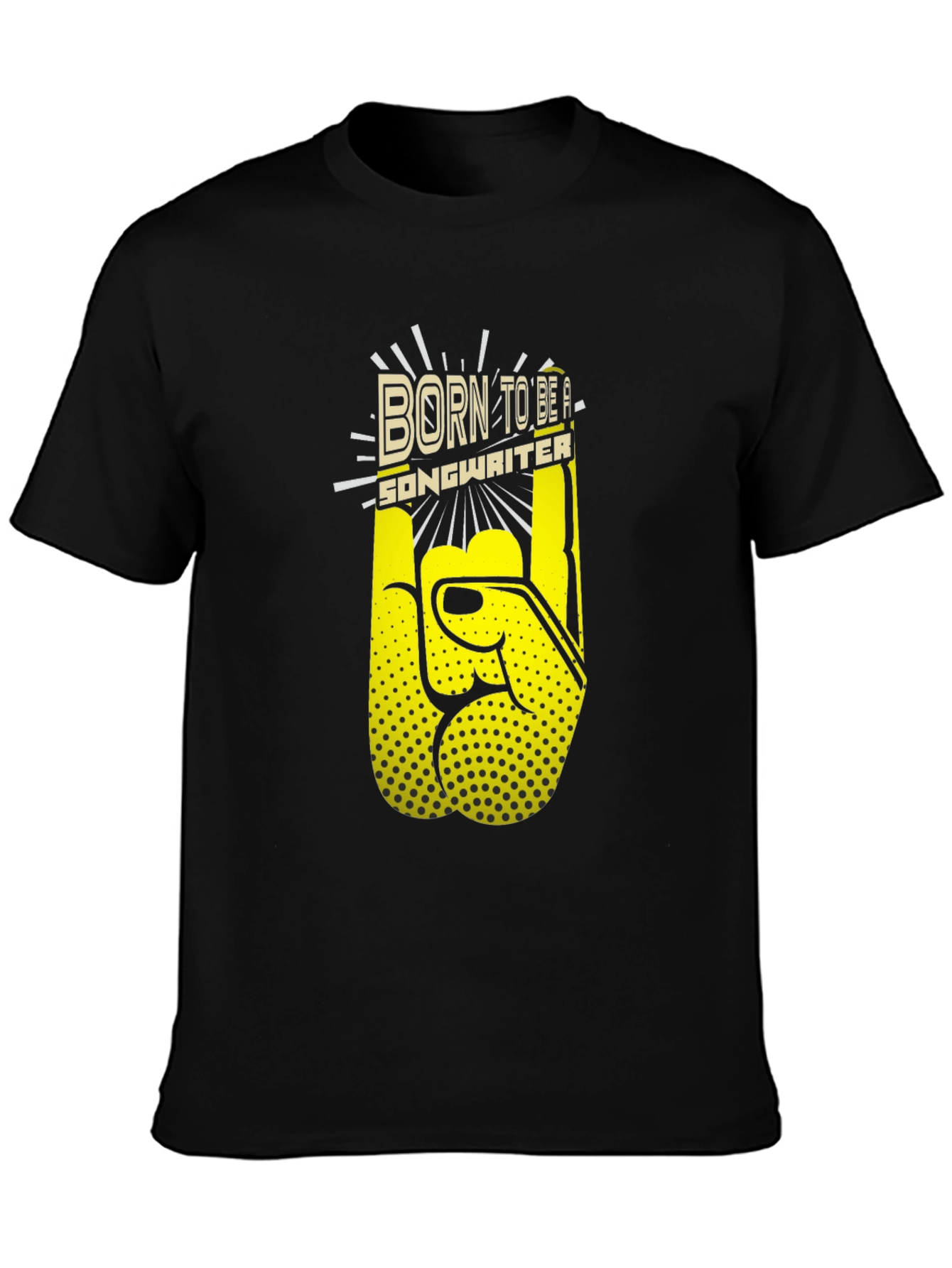 Born to Be a Songwriter Black Graphic Tee