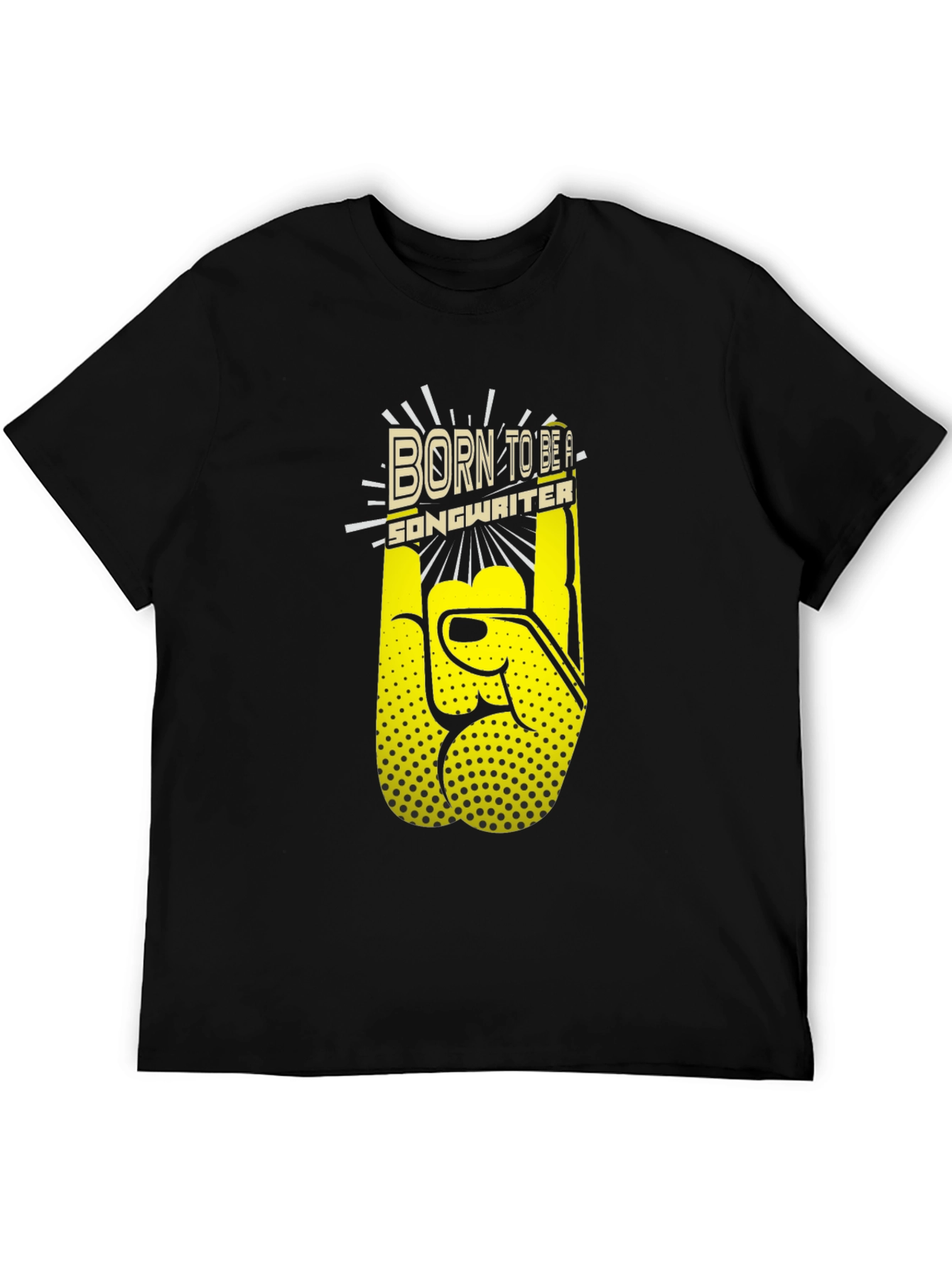 Born to Be a Songwriter Black Graphic Tee