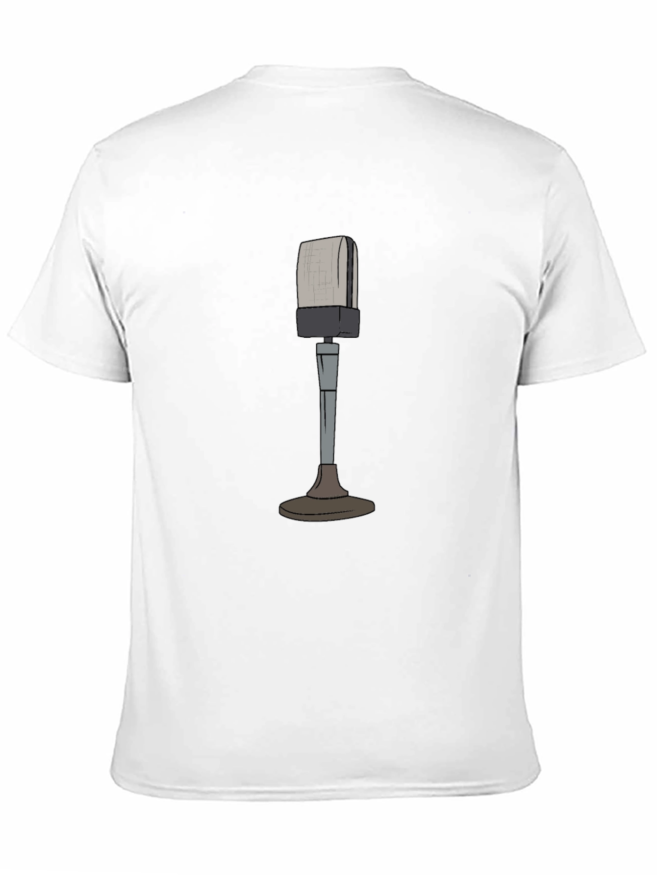 Vintage Microphone Graphic Tee - Retro Style