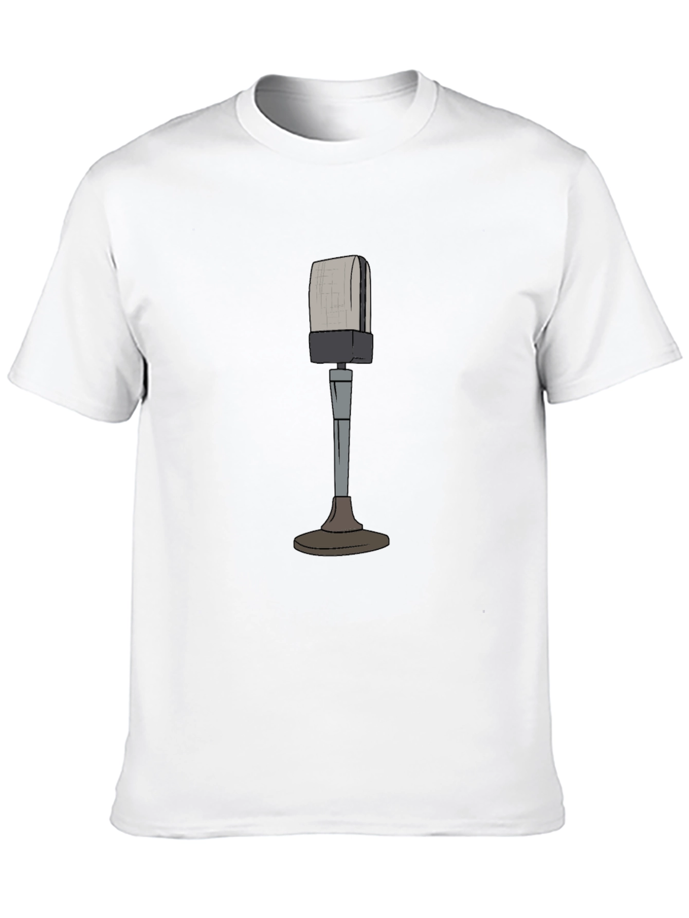 Vintage Microphone Graphic Tee - Retro Style