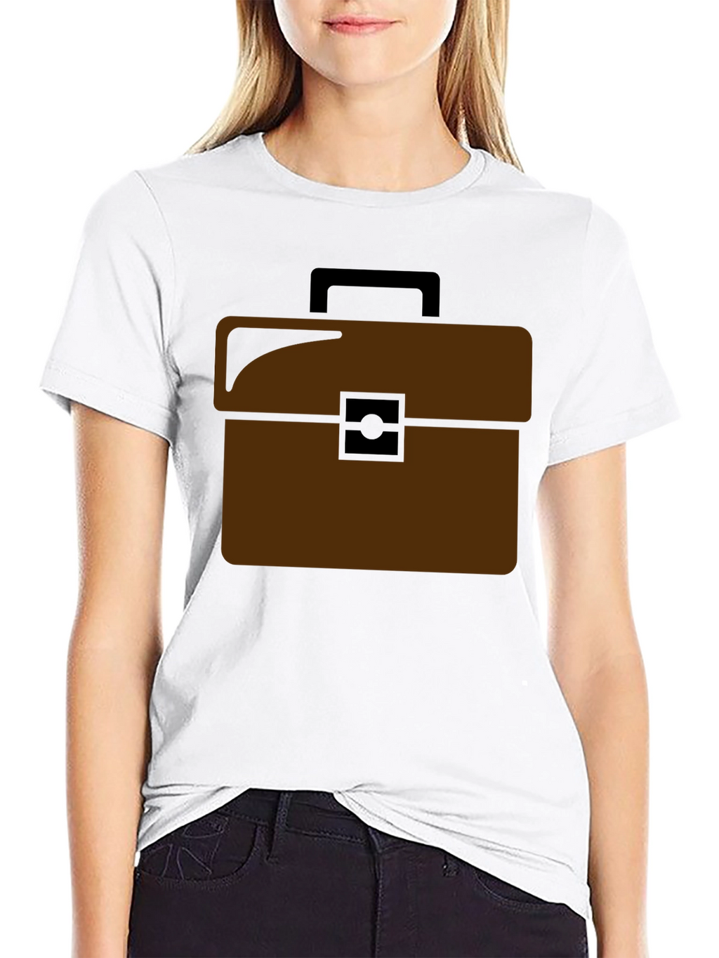 Brown Briefcase Graphic T-Shirt