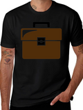 Brown Briefcase Graphic T-Shirt