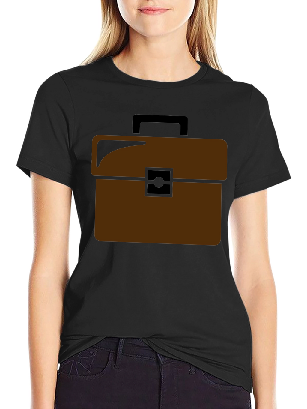 Brown Briefcase Graphic T-Shirt