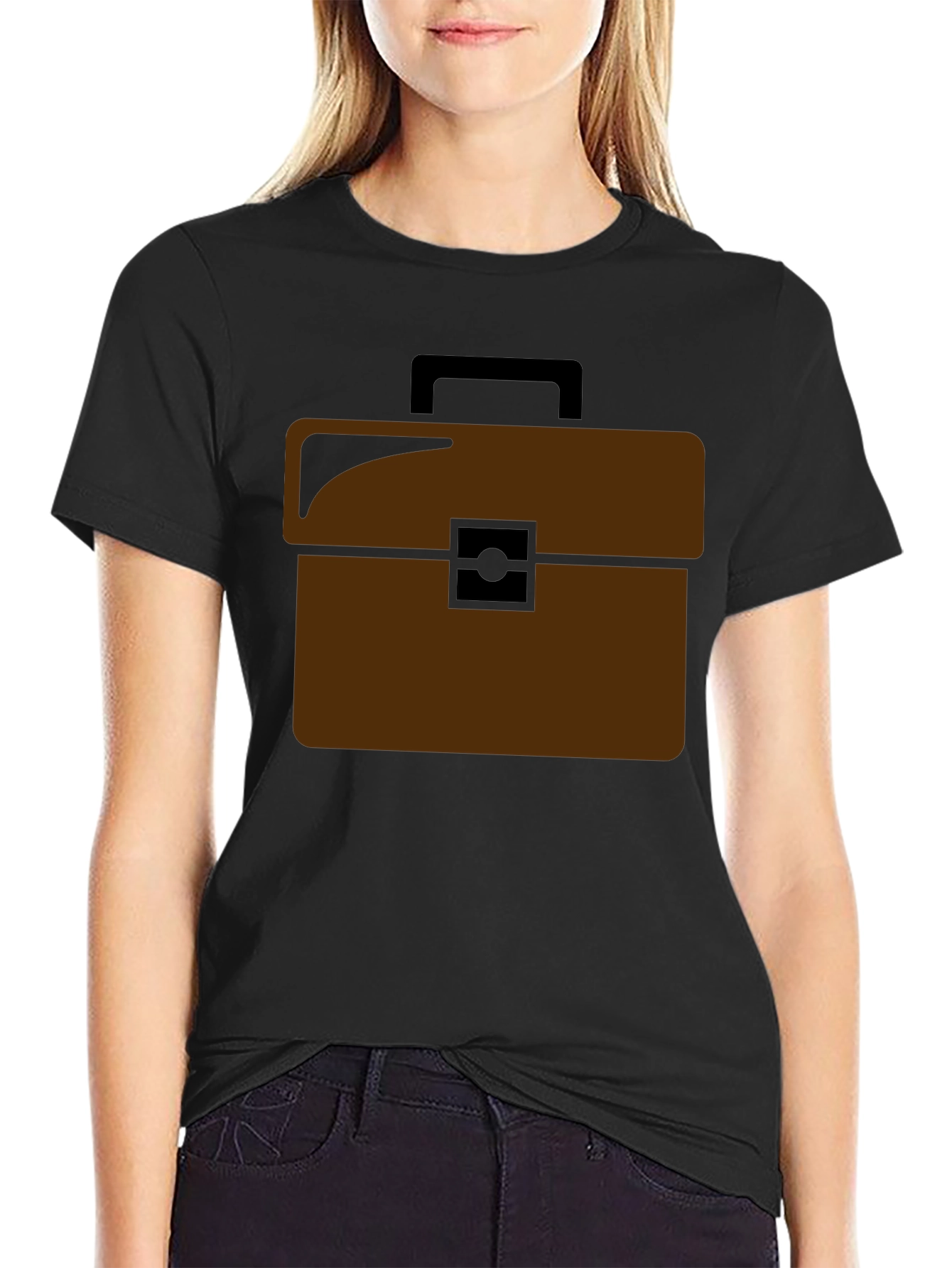 Brown Briefcase Graphic T-Shirt