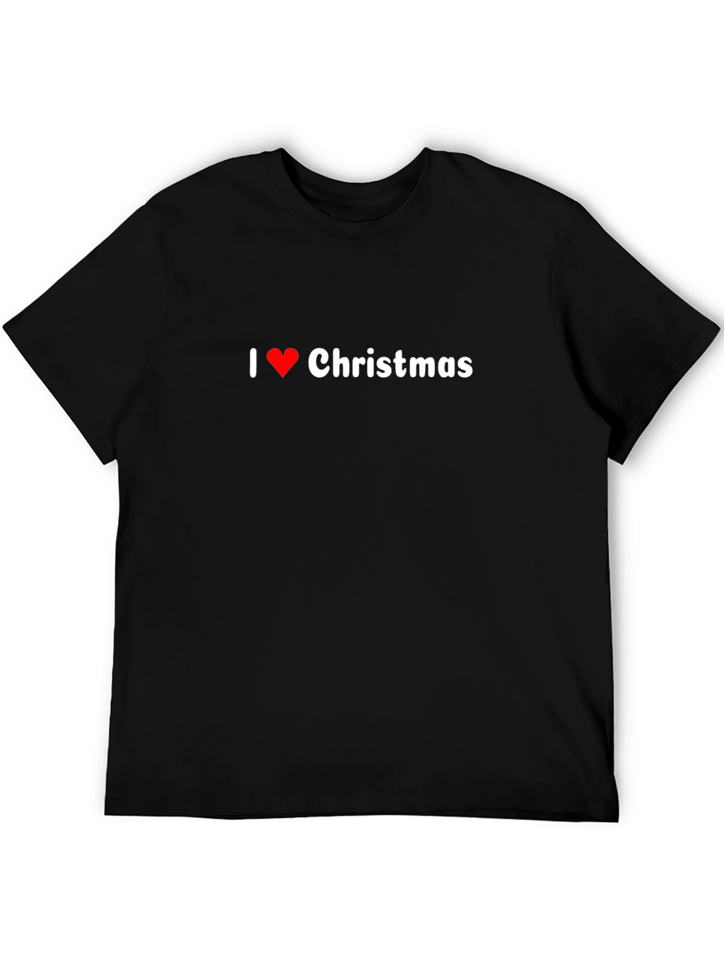 I Love Christmas Black T-Shirt