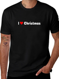 I Love Christmas Black T-Shirt