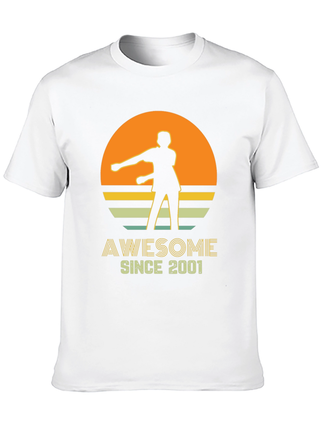 Awesome Since 2001 Retro Graphic T-Shirt
