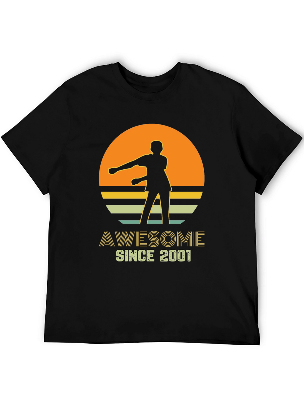 Awesome Since 2001 Retro Graphic T-Shirt