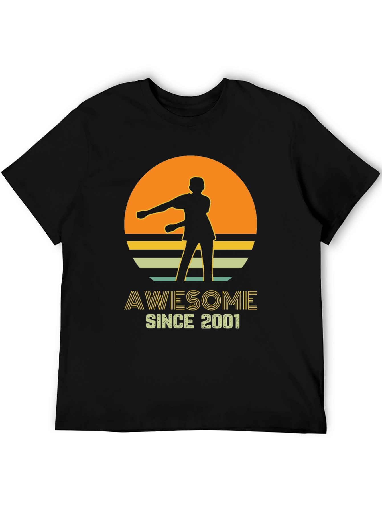 Awesome Since 2001 Retro Graphic T-Shirt