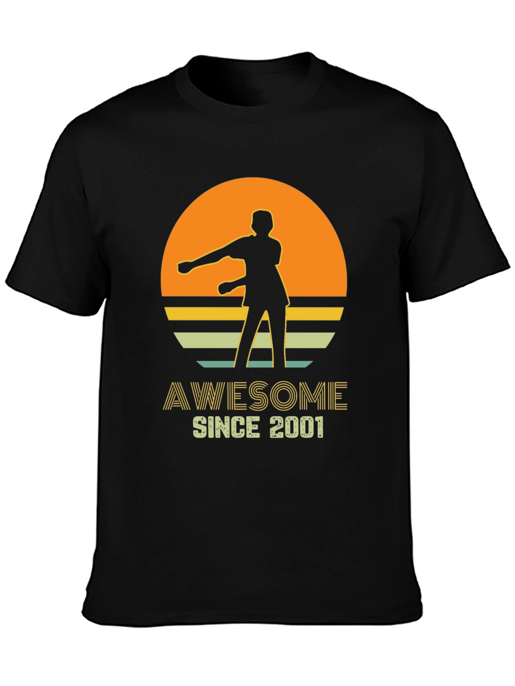 Awesome Since 2001 Retro Graphic T-Shirt