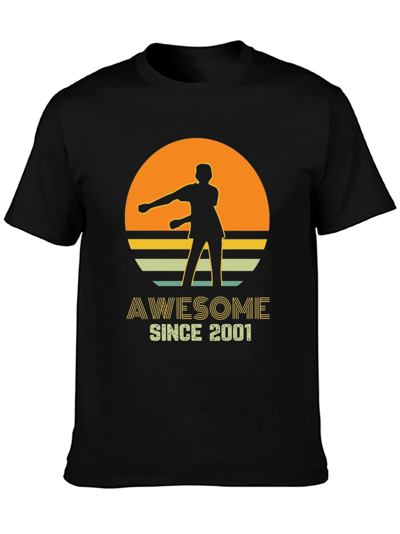Awesome Since 2001 Retro Graphic T-Shirt
