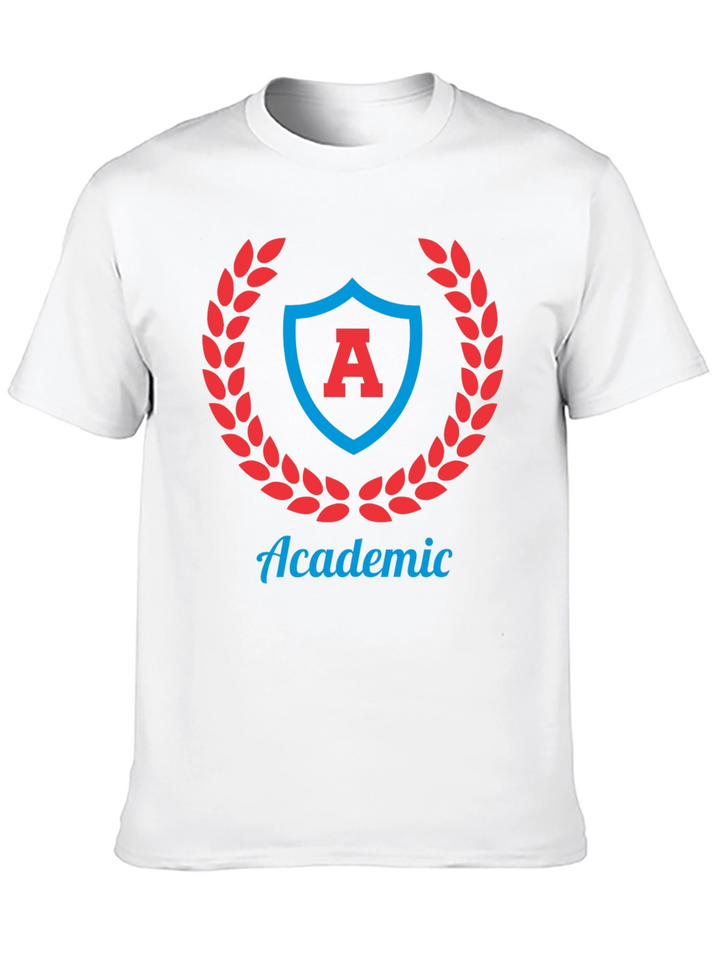 Academic Crest Graphic Tee - Stylish Black T-Shirt