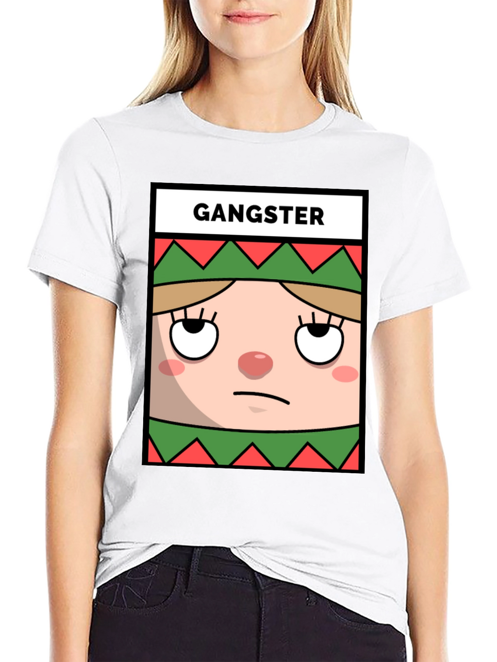 Gangster Elf Graphic Tee - Mens Black T-Shirt