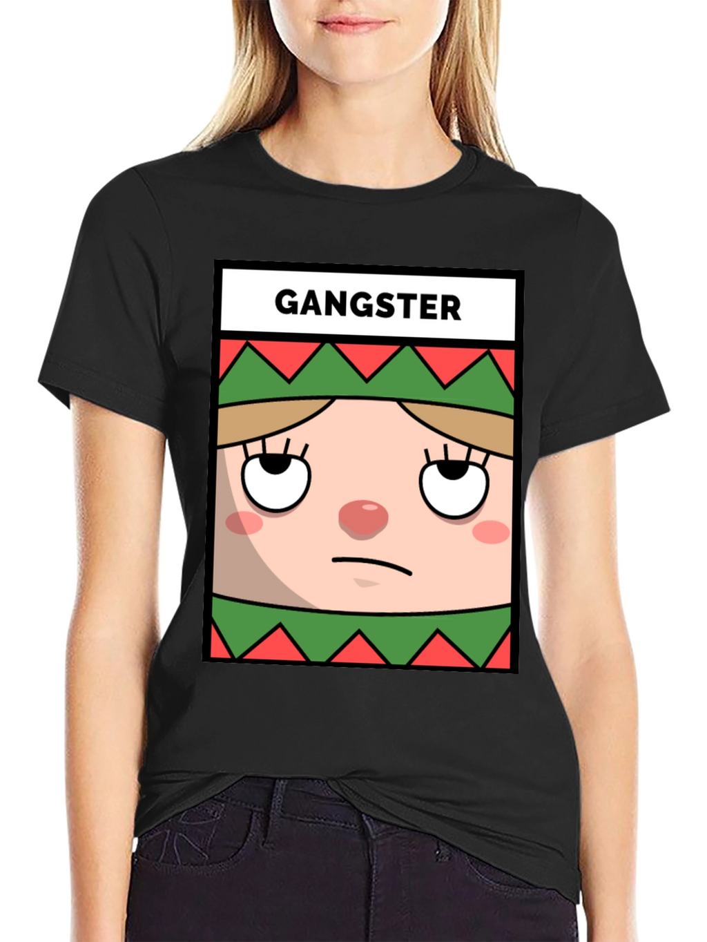 Gangster Elf Graphic Tee - Mens Black T-Shirt