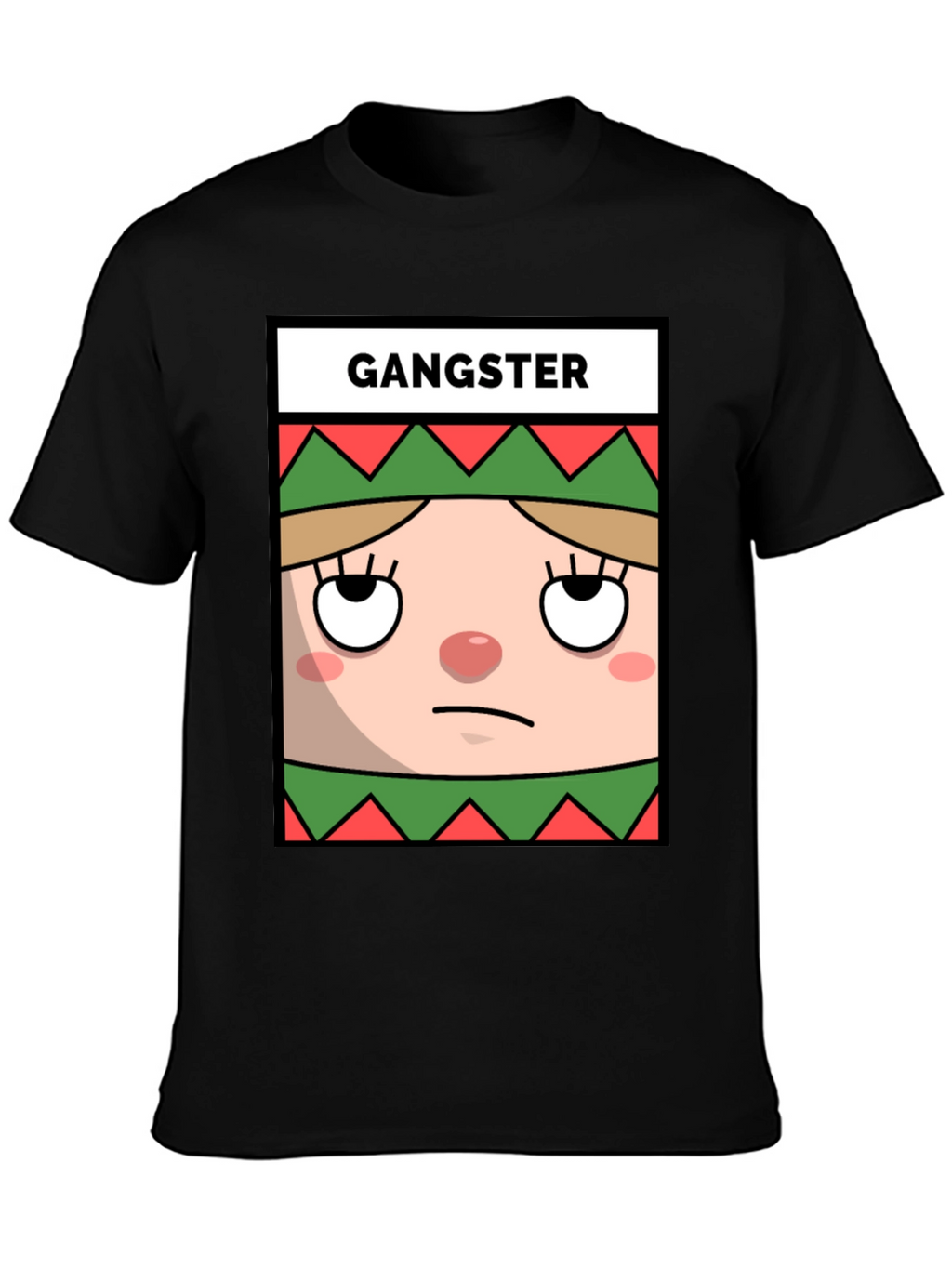 Gangster Elf Graphic Tee - Mens Black T-Shirt