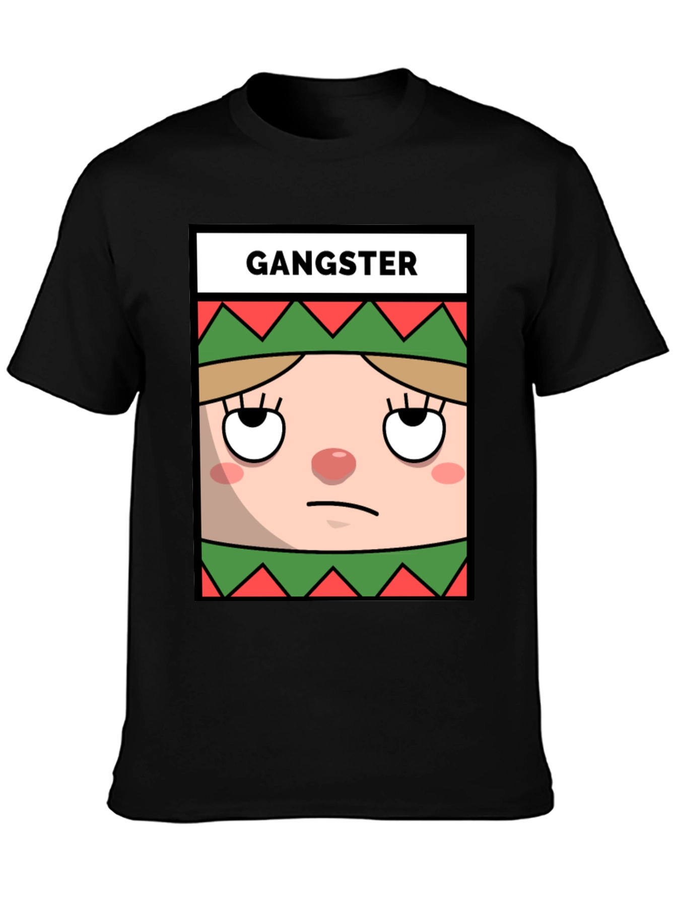 Gangster Elf Graphic Tee - Mens Black T-Shirt
