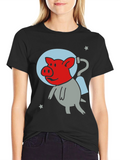 Space Pig Black T-Shirt - Unique Graphic Tee